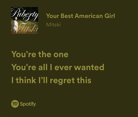 Mitski – Your Best American Girl Lyrics